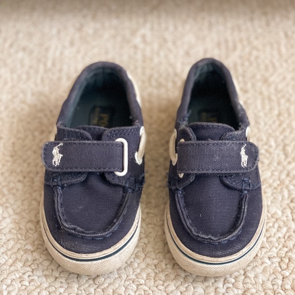 Polo Ralph Lauren Navy Toddler Slip-on Boat Shoe 6 - Picture 1 of 9
